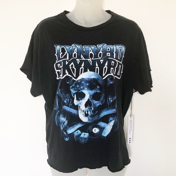 Lynyrd Skynyrd Whiskey Rock A Roller x ICONS Vintage Destroyed Band Tee - Picture 2 of 9